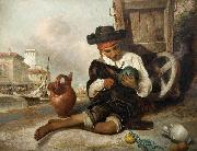 William Knight Keeling Melon Seller oil on canvas